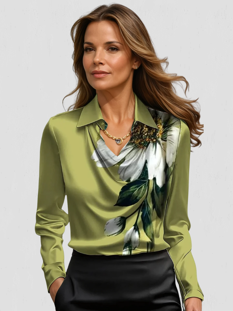 Women's Melody Satin Drape Blouse