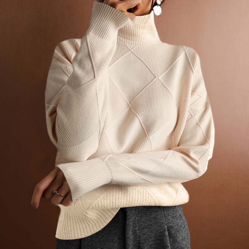 Orelia | Cozy High Collar Knit Sweater