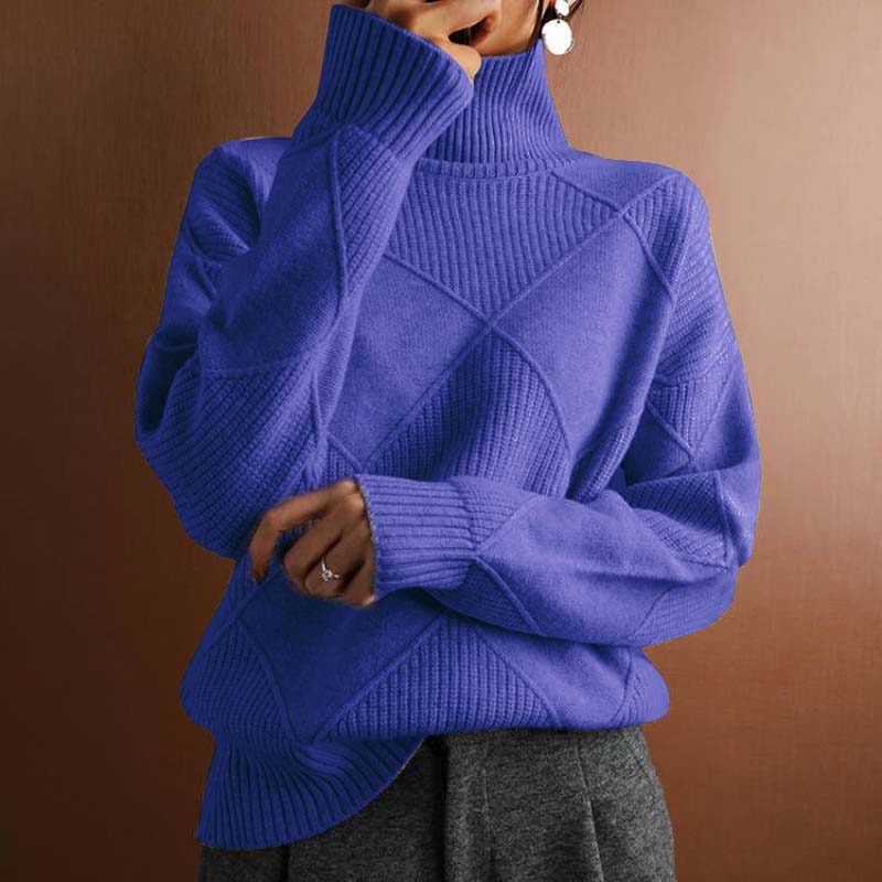 Orelia | Cozy High Collar Knit Sweater