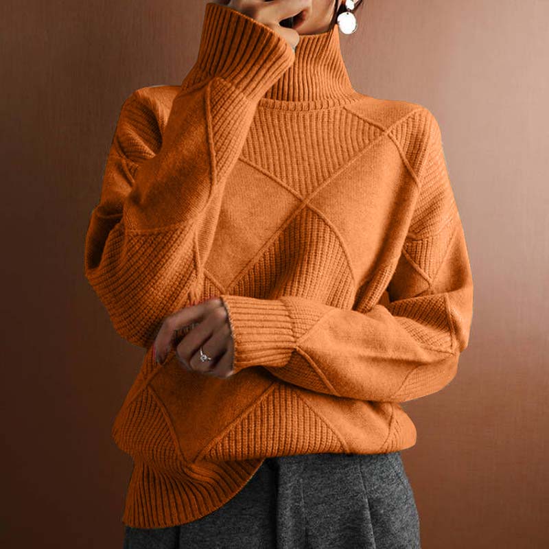 Orelia | Cozy High Collar Knit Sweater