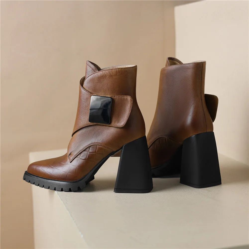 Parvoria | Women's Chunky Ankle Boots