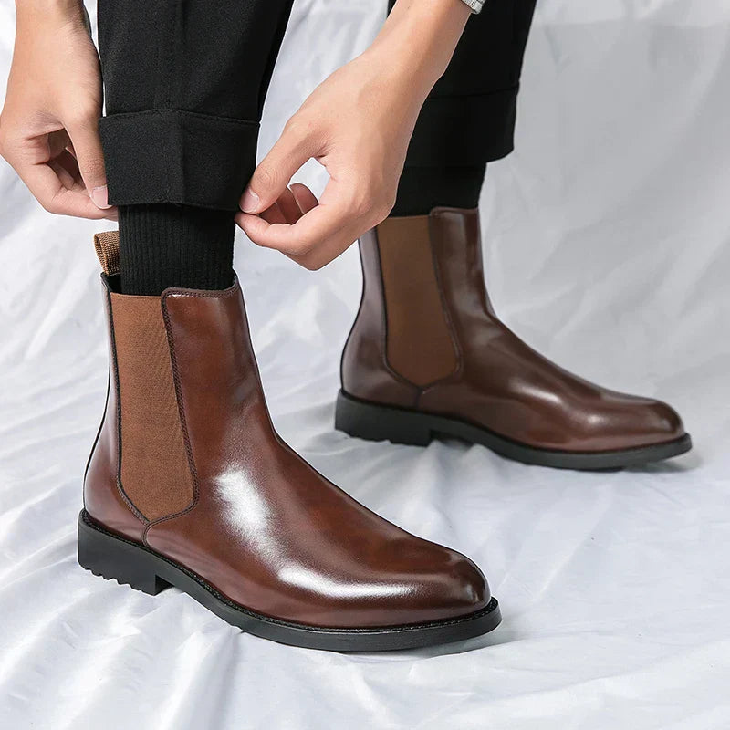 Genuine Leather Stride Boots