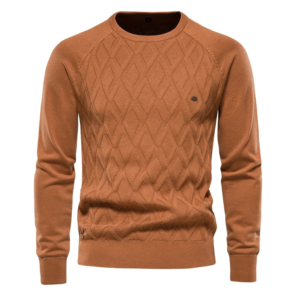 Cedar | Men's Sweater with Check Design