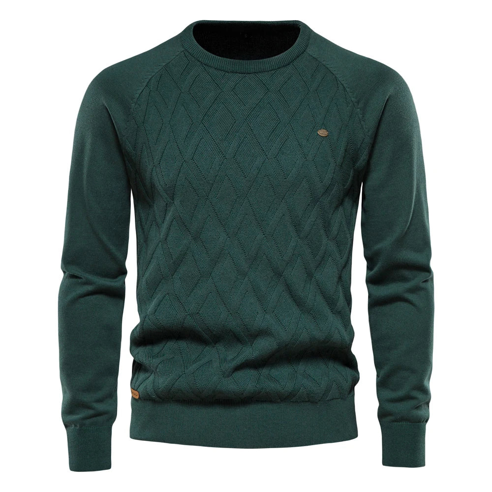 Cedar | Men's Sweater with Check Design