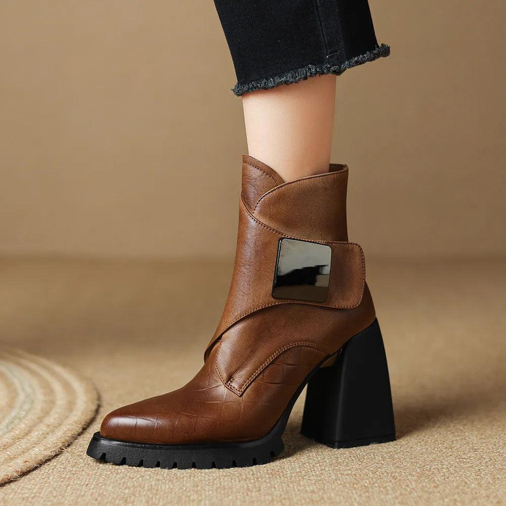 Parvoria | Women's Chunky Ankle Boots