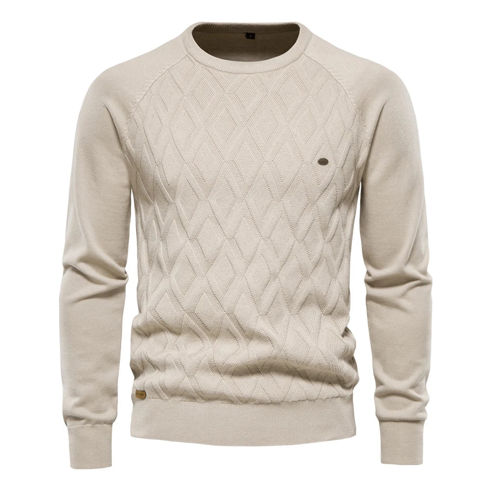 Cedar | Men's Sweater with Check Design