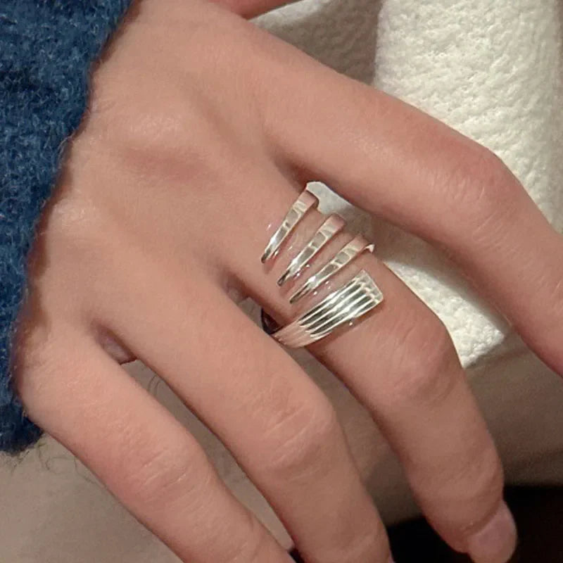 Adjustable Vintage-Inspired Layered Ring