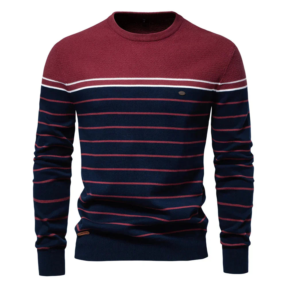 Cedar | Men's Sweater with Stripe Design