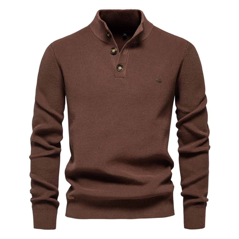 Cedar | Men's Sweater with Button Design