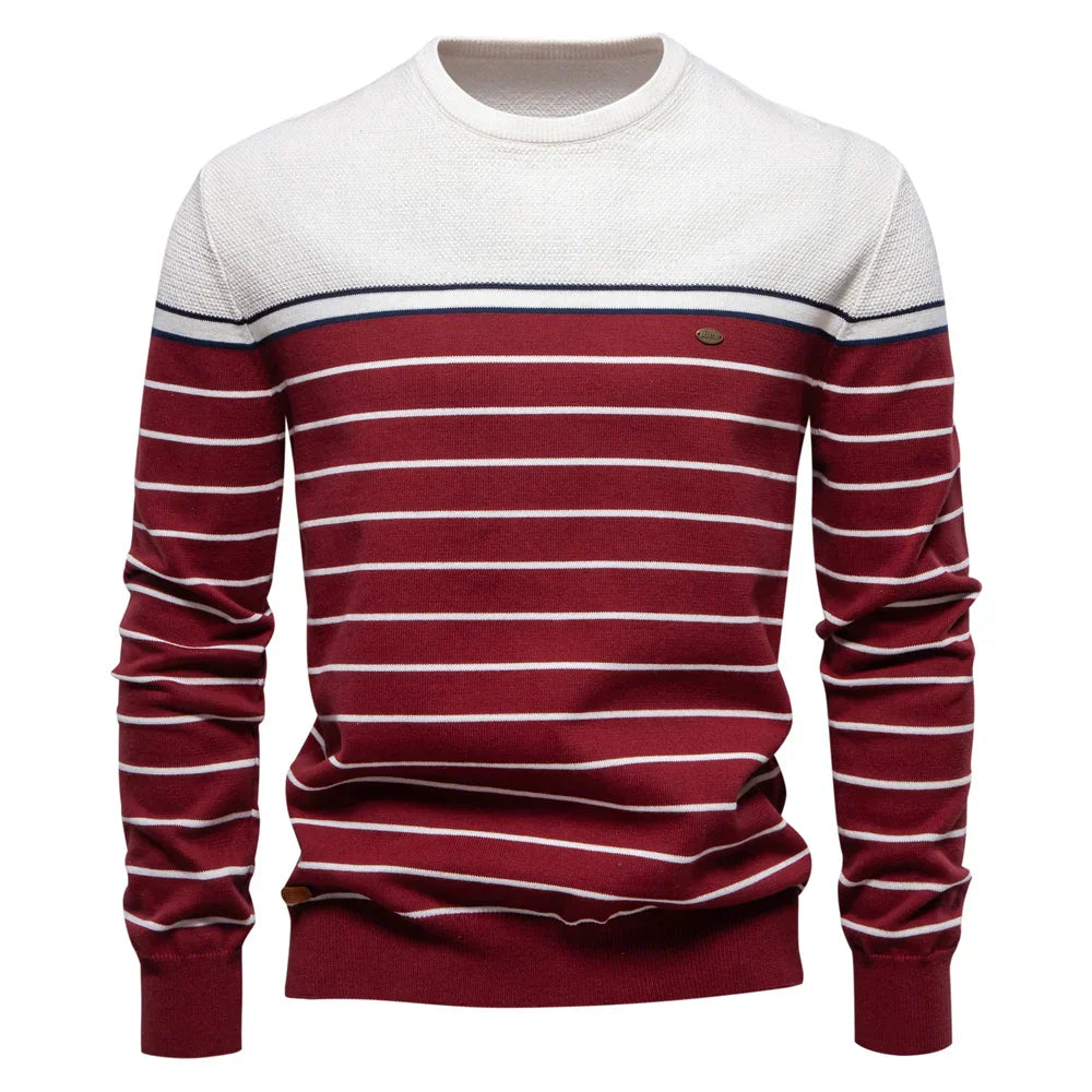 Cedar | Men's Sweater with Stripe Design