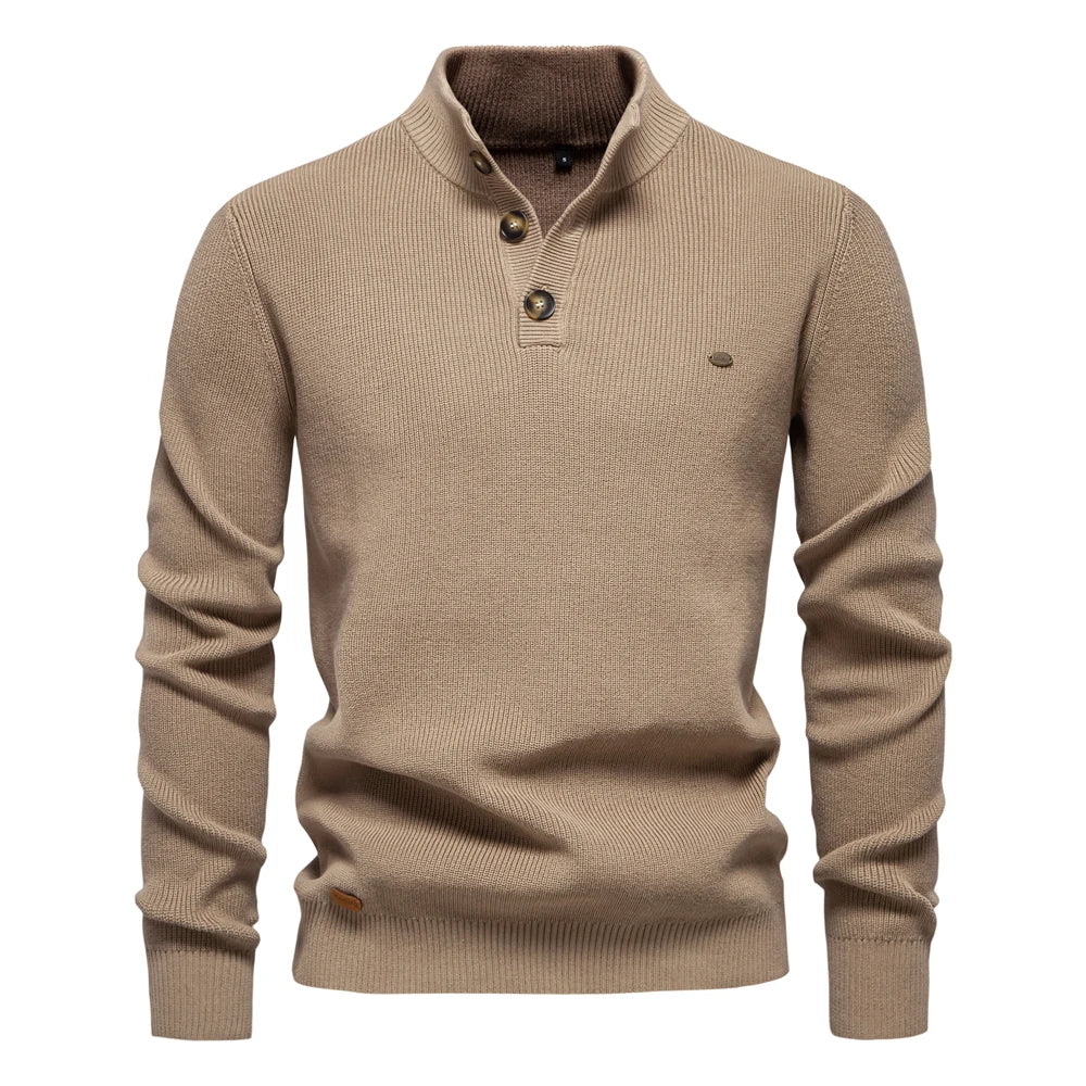 Cedar | Men's Sweater with Button Design