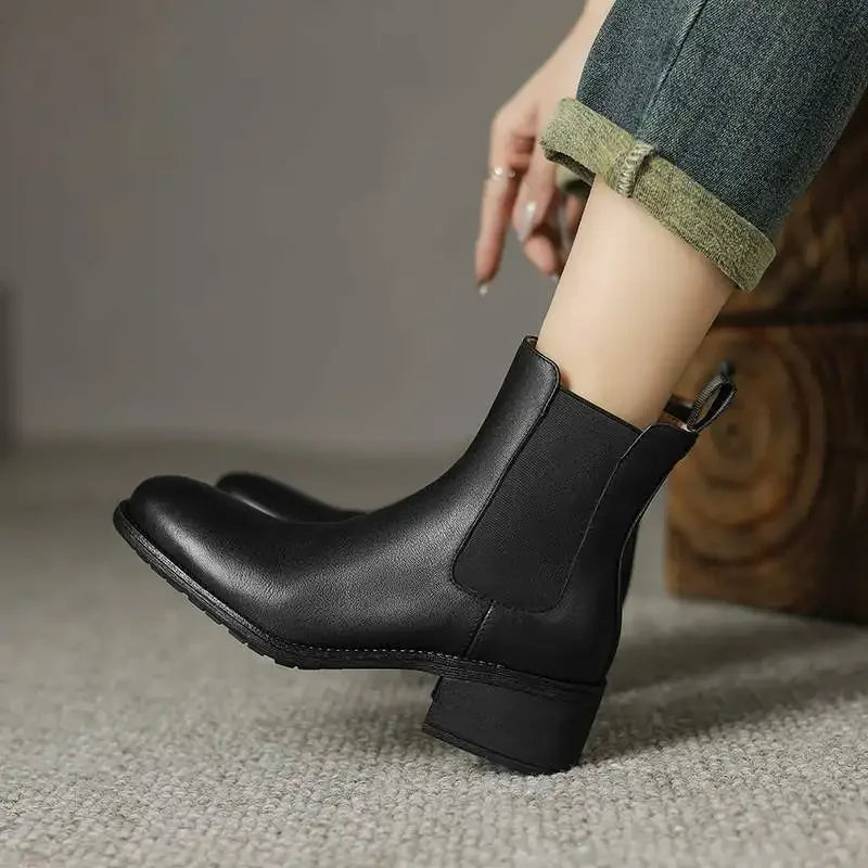 Zantina| Women's Leather Ankle Boots