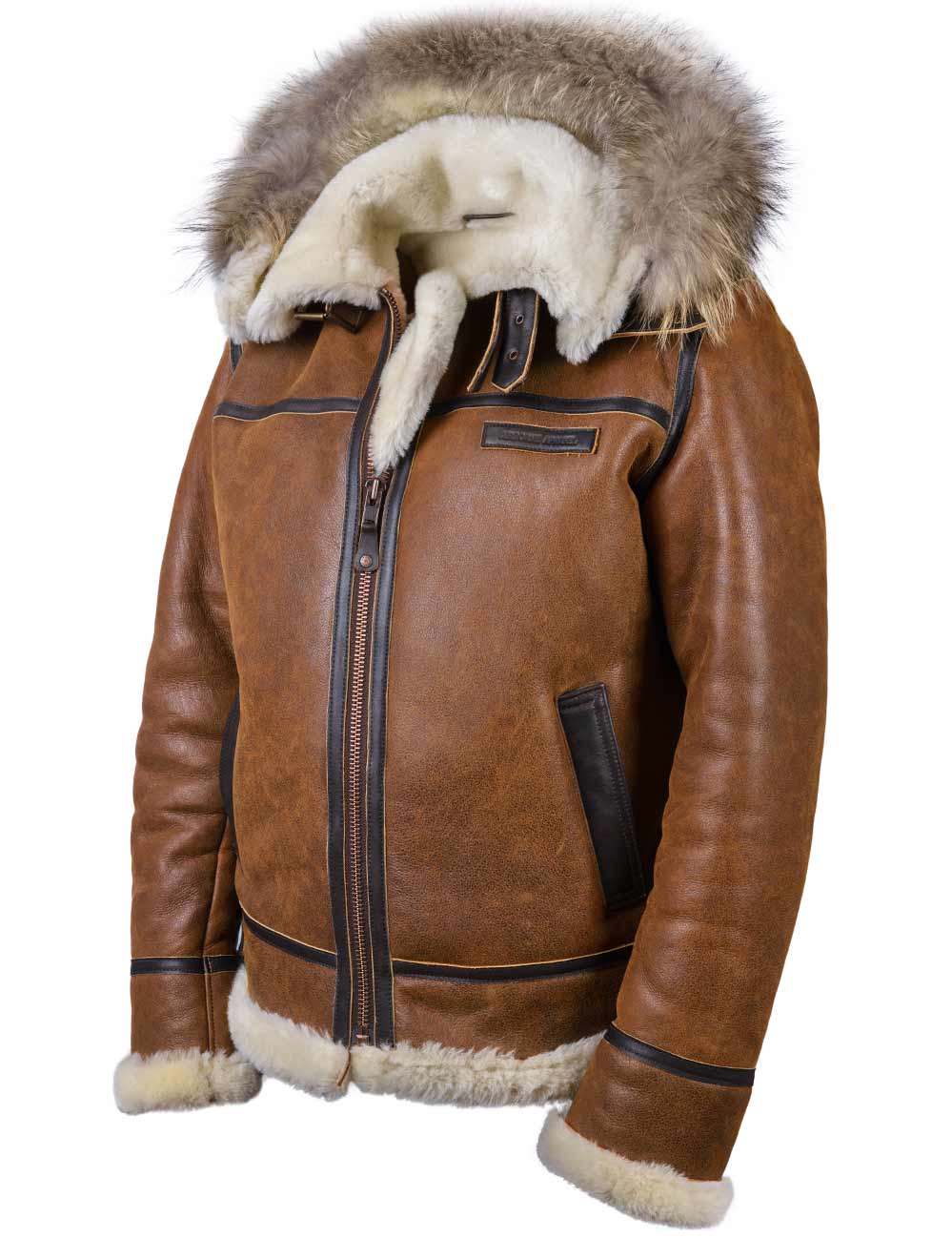Aron™ | Bomber Jacket with Faux Fur Hood