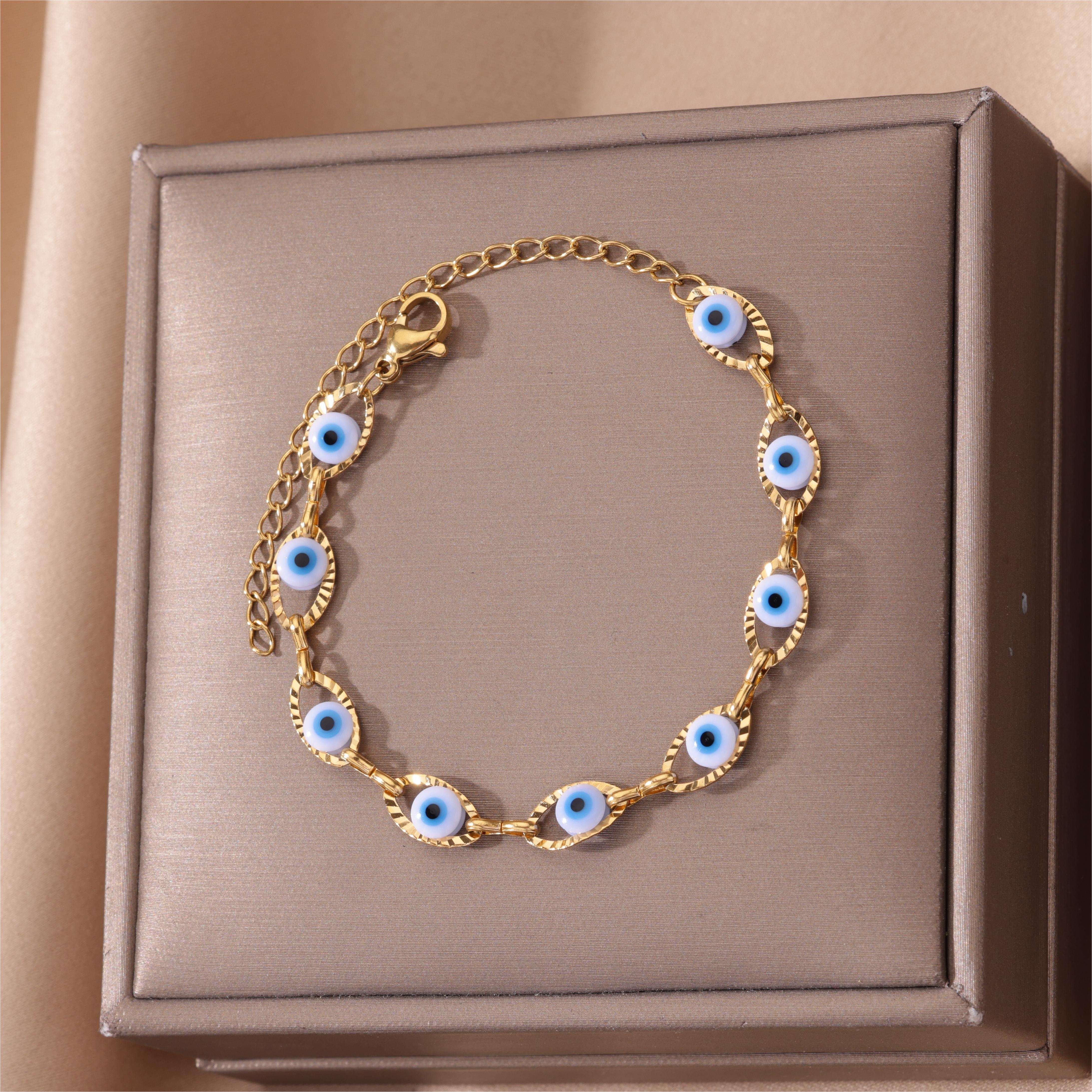 Adjustable Blue Eye Bracelet