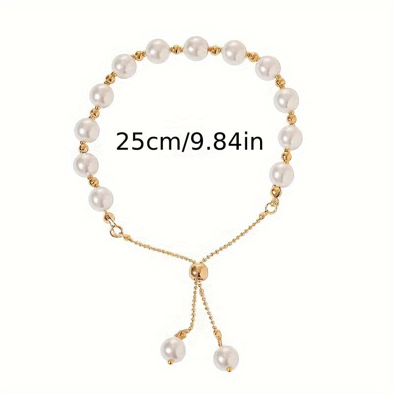 Elegant Pearl Chain Bracelet