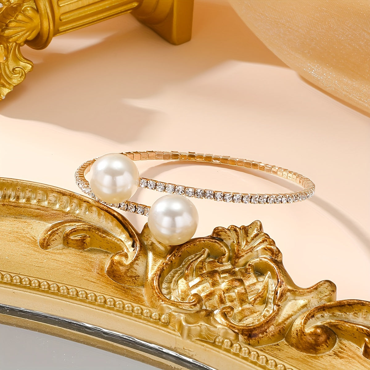 Delicate Pearl Bangle