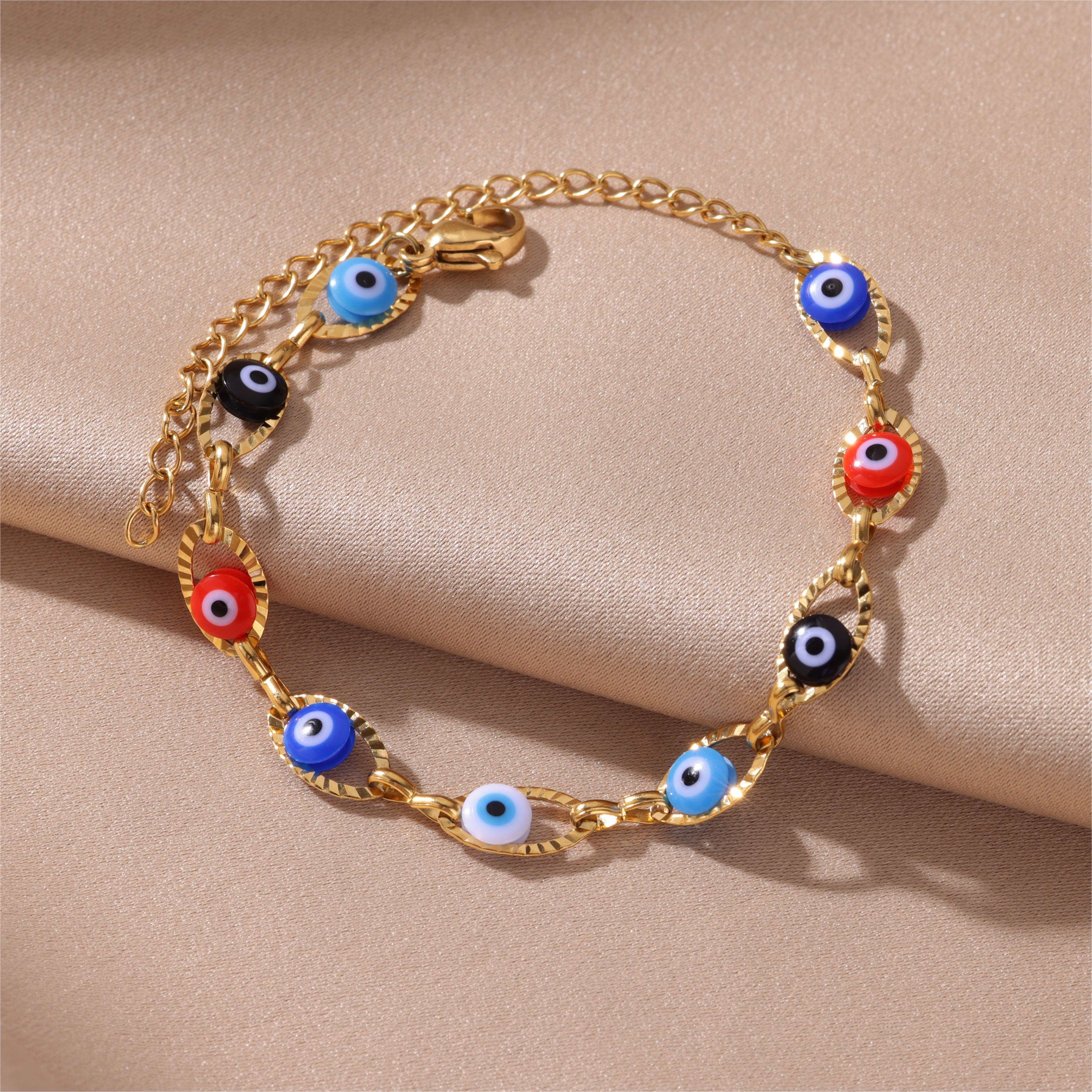 Adjustable Blue Eye Bracelet