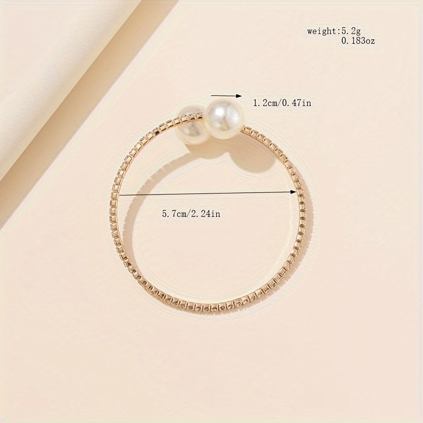 Delicate Pearl Bangle