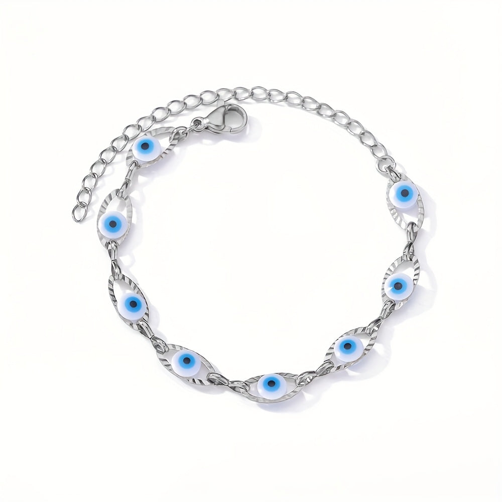 Adjustable Blue Eye Bracelet