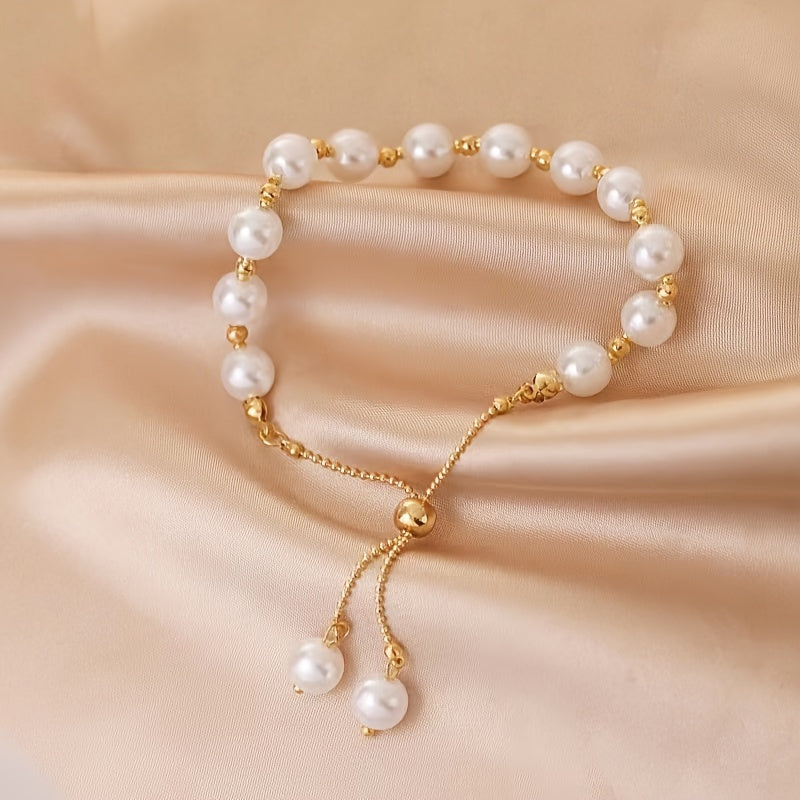 Elegant Pearl Chain Bracelet